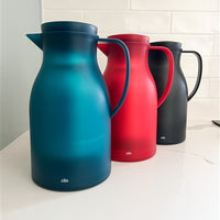 Cilio - Monza 34 Ounce Turquoise Insulated Tempered Glass Core Beverage Server-Hot/Cold Carafe-Coffee Pitcher - C544572