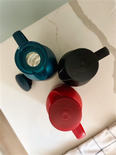 Cilio - Monza 34 Ounce Turquoise Insulated Tempered Glass Core Beverage Server-Hot/Cold Carafe-Coffee Pitcher - C544572