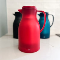 Cilio - Monza 34 Ounce Red Insulated Tempered Glass Core Beverage Server-Hot/Cold Carafe-Coffee Pitcher - C544558