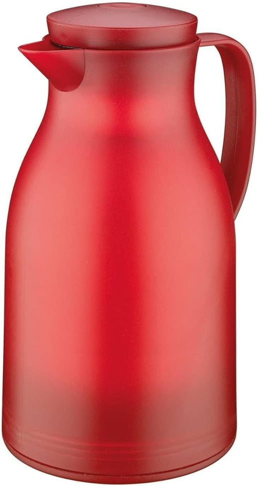 Cilio - Monza 34 Ounce Red Insulated Tempered Glass Core Beverage Server-Hot/Cold Carafe-Coffee Pitcher - C544558