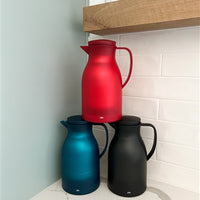 Cilio - Monza 34 Ounce Black Insulated Tempered Glass Core Beverage Server-Hot/Cold Carafe-Coffee Pitcher - C544565