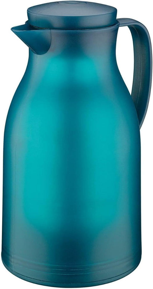 Cilio - Monza 34 Ounce Turquoise Insulated Tempered Glass Core Beverage Server-Hot/Cold Carafe-Coffee Pitcher - C544572