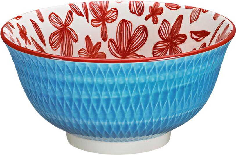 Cilio - Rhombuses 6" 17 fl. oz Blue Porcelain Bowl - C107784