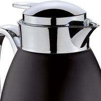 Cilio - Venezia 34 fl. oz. Black Stainless Steel Insulated Beverage Server with Tempered Glass Liner - C543865