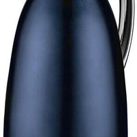 Cilio - Venezia 34 fl. oz. Blue Stainless Steel Insulated Beverage Server with Tempered Glass Liner - C543902