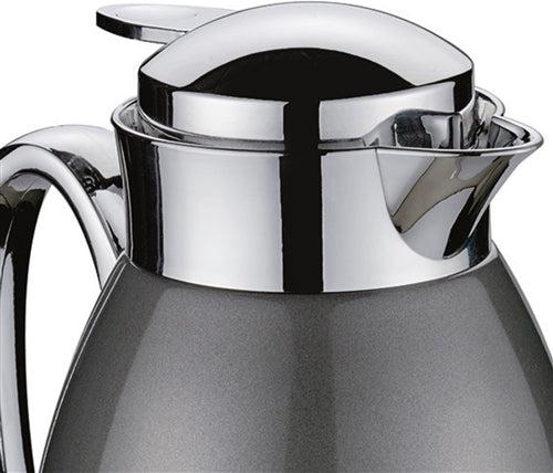 Cilio - Venezia 34 fl. oz. Grey Stainless Steel Insulated Beverage Server with Tempered Glass Liner - C543919