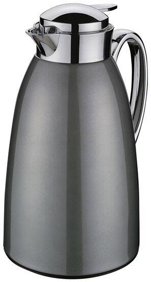 Cilio - Venezia 34 fl. oz. Grey Stainless Steel Insulated Beverage Server with Tempered Glass Liner - C543919