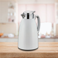 Cilio - Venezia 34 fl. oz. White Stainless Steel Insulated Beverage Server with Tempered Glass Liner - C543933