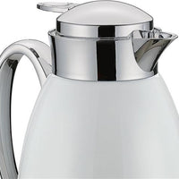 Cilio - Venezia 34 fl. oz. White Stainless Steel Insulated Beverage Server with Tempered Glass Liner - C543933