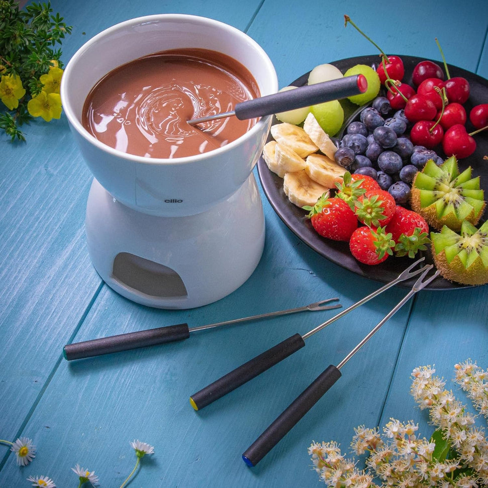 Cilio - White Porcelain Chocolate Fondue Set - C104417