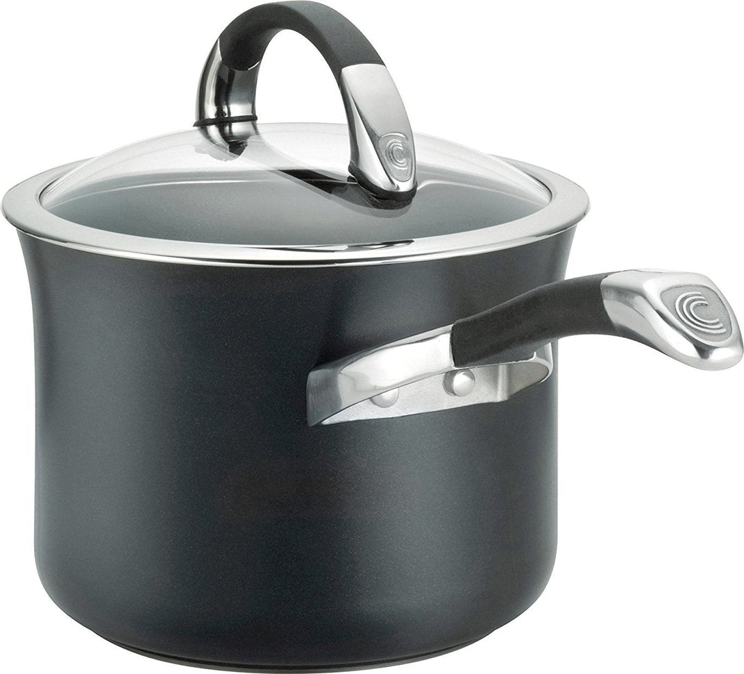 Circulon - 11 PC Black Symmetry Hard Anodized Cookware Set Black - 87376