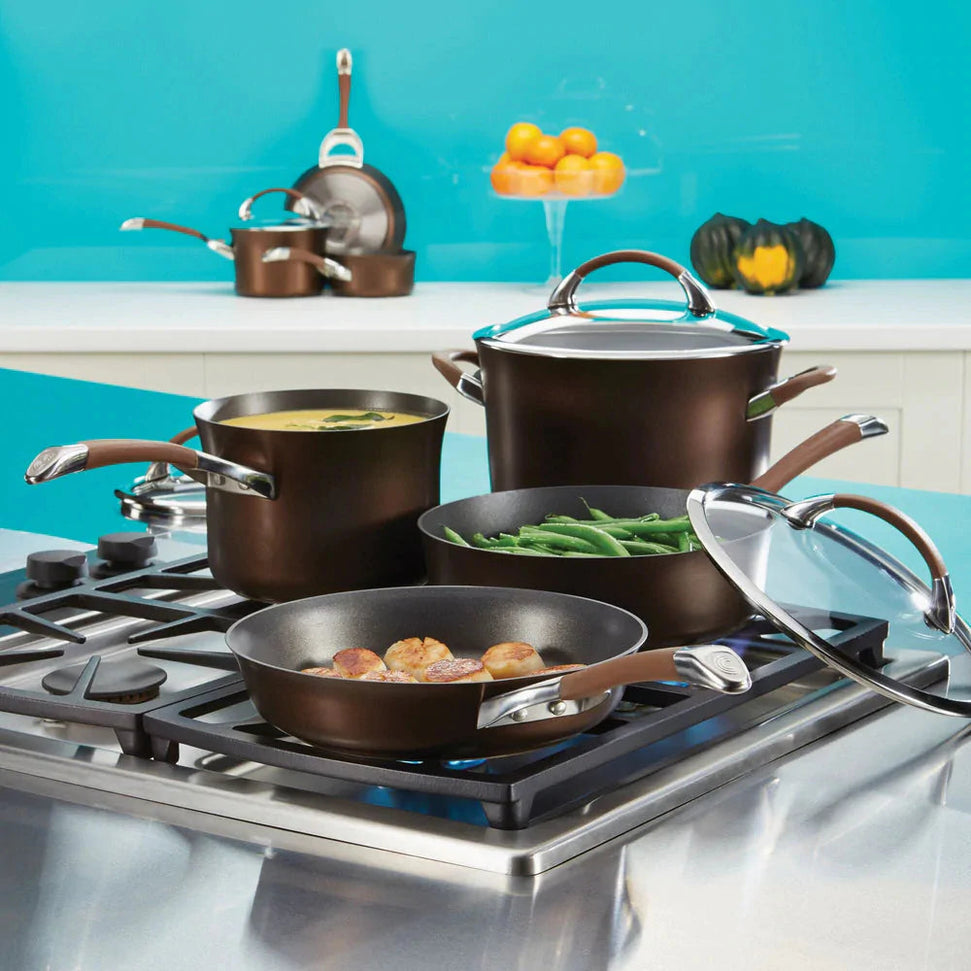 Circulon - 11 PC Symmetry Hard Anodized Cookware Set Chocolate - 82765