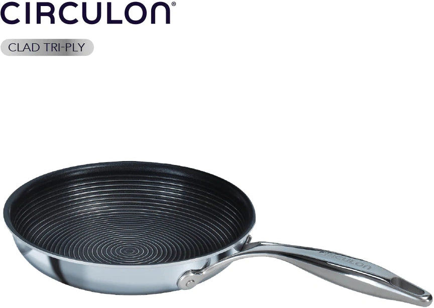 Circulon - 12.5", 32 cm SteelShield C-Series Tri-Ply Clad Nonstick Fry Pan with Helper Handle - 30015