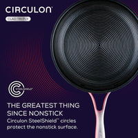 Circulon - 12.5", 32 cm SteelShield C-Series Tri-Ply Clad Nonstick Fry Pan with Helper Handle - 30015