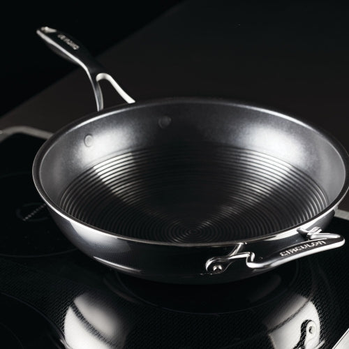 Circulon - 12.5" Silver Stainless Steel Stir Fry Pan with Hybrid SteelShield and Nonstick Technology - 30052
