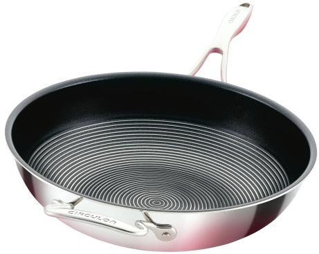 Circulon - 12.5" Silver Stainless Steel Stir Fry Pan with Hybrid SteelShield and Nonstick Technology - 30052