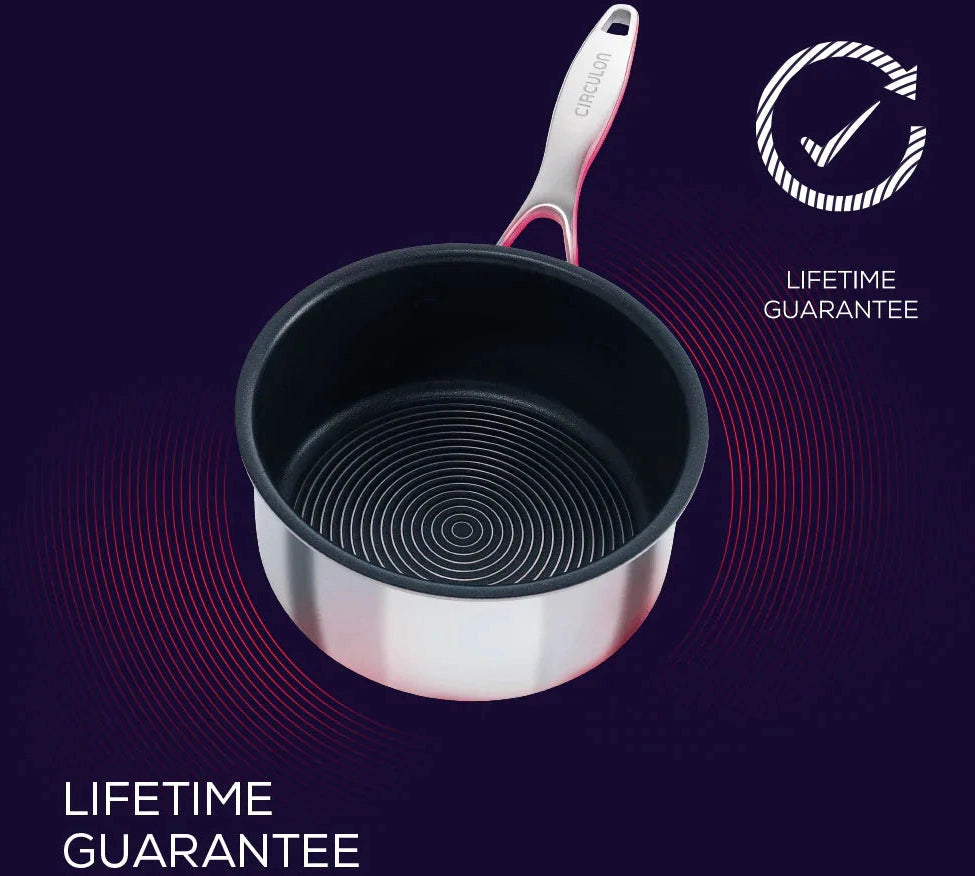 Circulon - 2 QT, 1.9 L SteelShield C-Series Tri-Ply Clad Covered Nonstick Saucepan with Lid - 30014