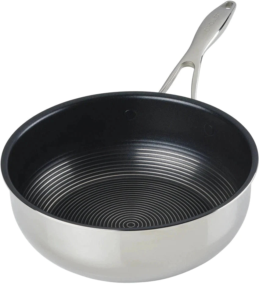 Circulon - 3.5 QT, 3.3 L C-Series Tri-Ply Clad Covered Nonstick Chef Pan with Lid and Stainless-Steel Scraping Spoon - 30017
