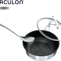 Circulon - 3.5 QT, 3.3 L C-Series Tri-Ply Clad Covered Nonstick Chef Pan with Lid and Stainless-Steel Scraping Spoon - 30017