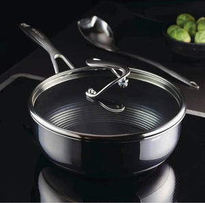 Circulon - 3.5 QT, 3.3 L C-Series Tri-Ply Clad Covered Nonstick Chef Pan with Lid and Stainless-Steel Scraping Spoon - 30017