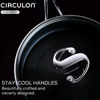 Circulon - 3.5 QT, 3.3 L C-Series Tri-Ply Clad Covered Nonstick Chef Pan with Lid and Stainless-Steel Scraping Spoon - 30017