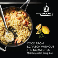 Circulon - 5 QT, 4.7 L C-Series Tri-Ply Clad Covered Nonstick Sauté Pan with Lid and Helper Handle - 30016