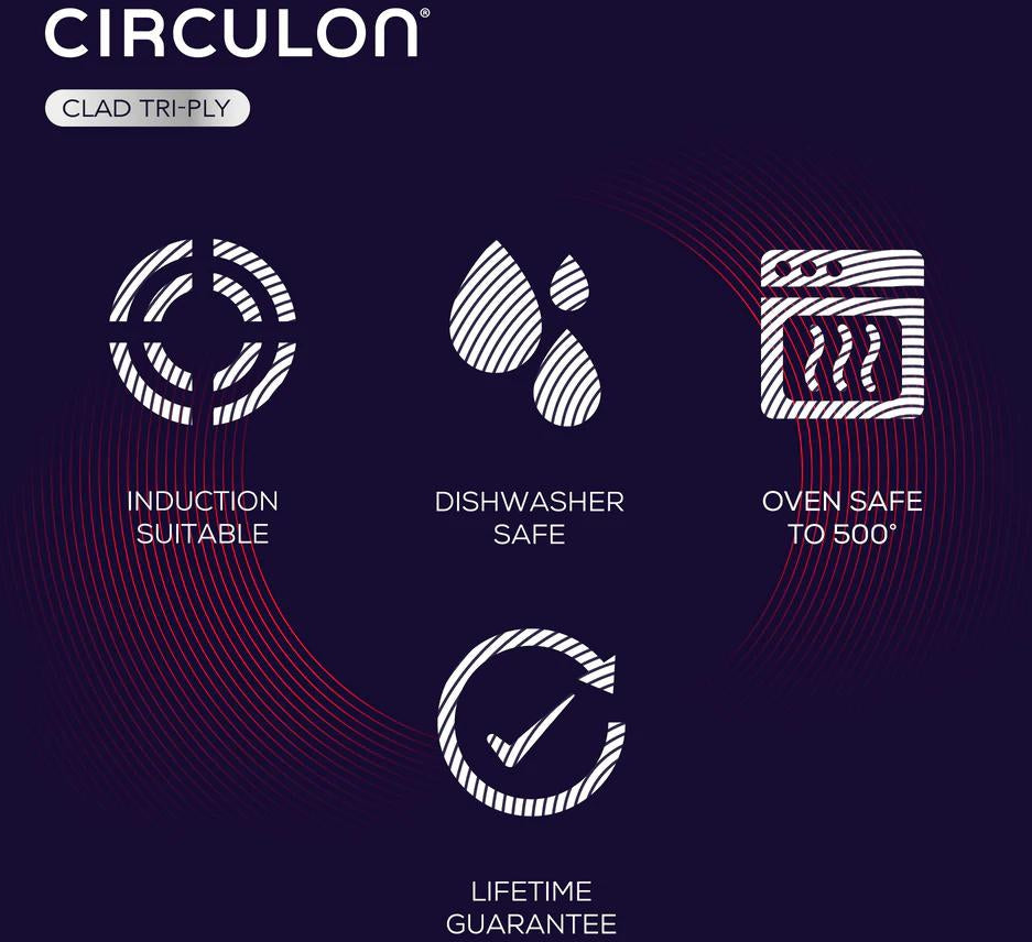 Circulon - 8.5", 22 cm SteelShield C-Series Tri-Ply Clad Nonstick Fry Pan - 30033