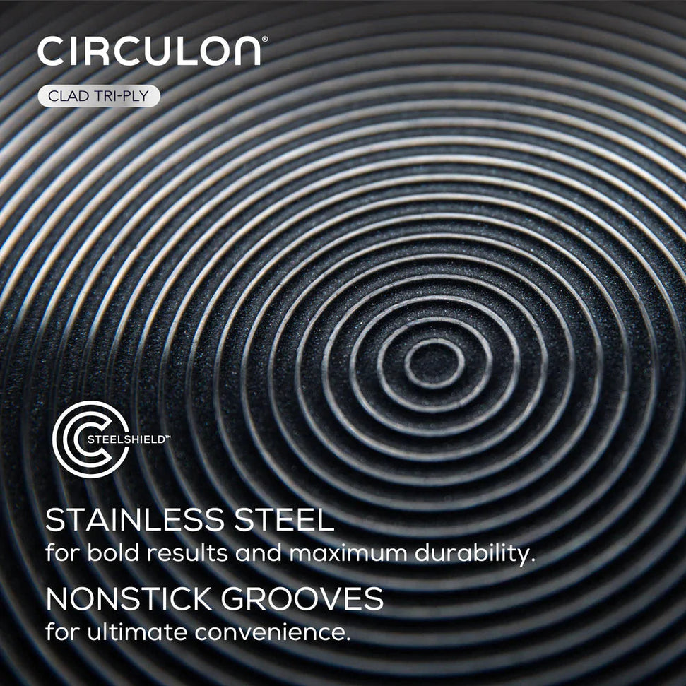 Circulon - 8.5", 22 cm SteelShield C-Series Tri-Ply Clad Nonstick Fry Pan - 30033
