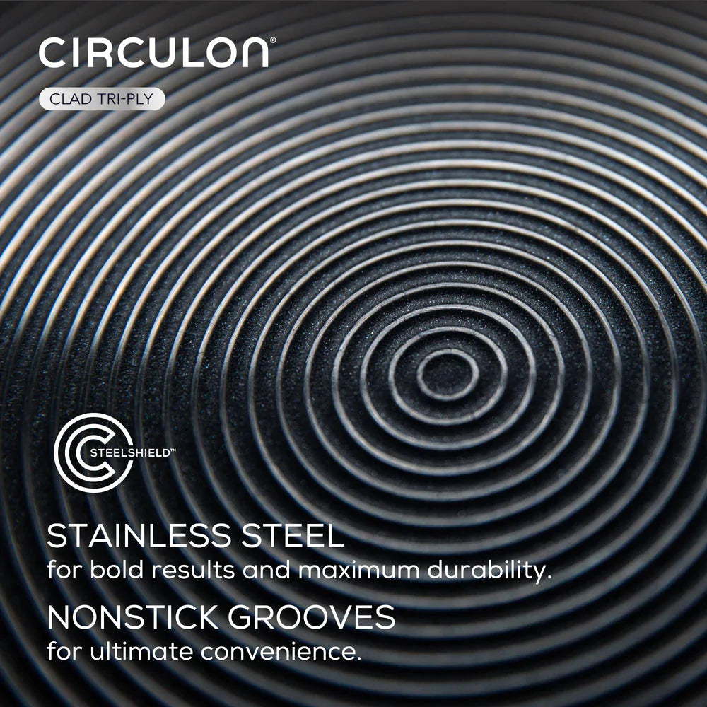 Circulon - 8.5", 22 cm SteelShield C-Series Tri-Ply Clad Nonstick Fry Pan - 30033