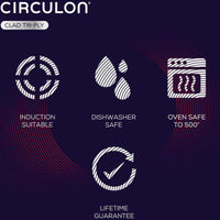 Circulon - 9.5", 25 cm SteelShield C-Series Tri-Ply Clad Nonstick Fry Pan - 30034