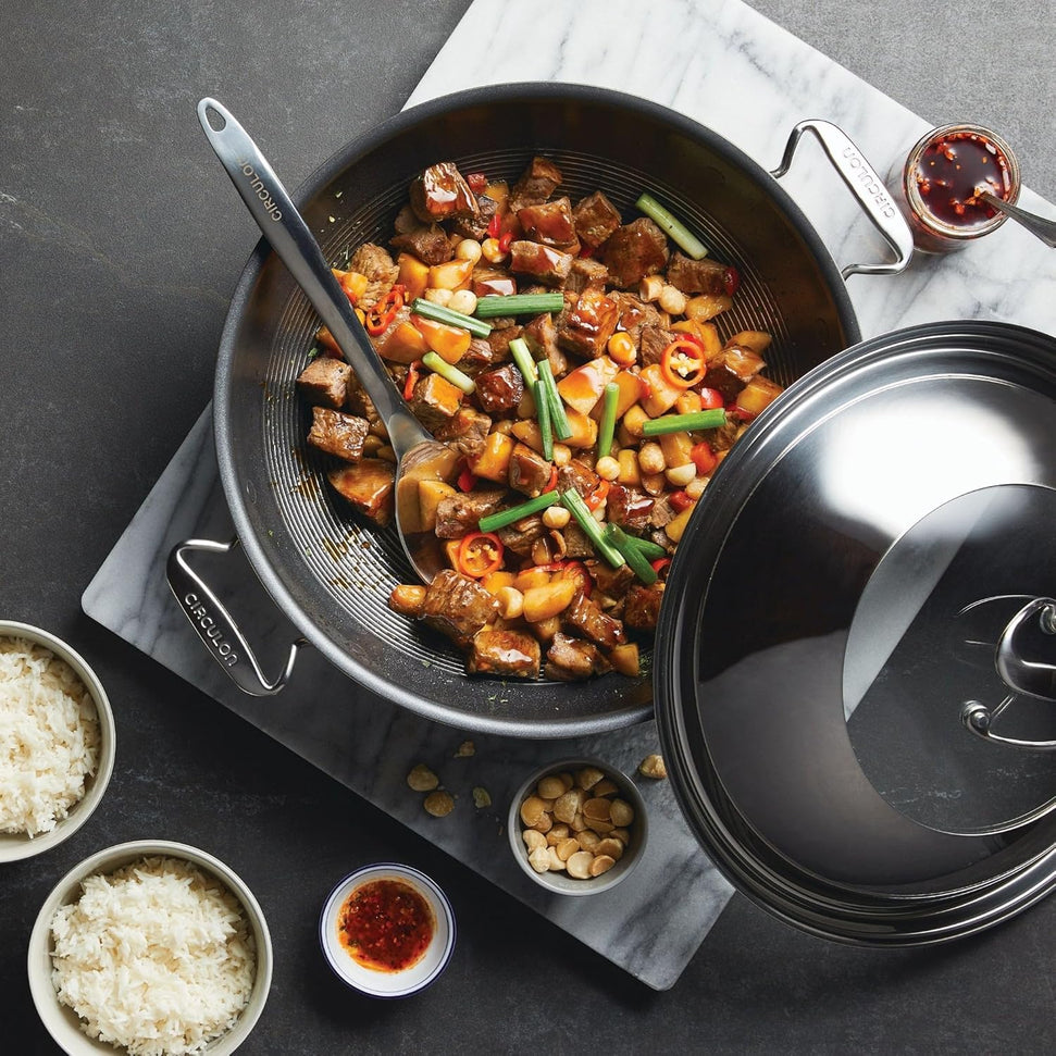 Circulon - C-Series 14" Nonstick Wok with Glass Lid - 30053