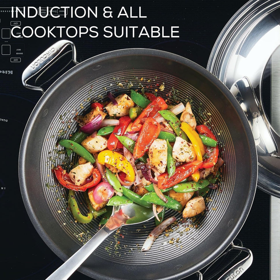 Circulon - C-Series 14" Nonstick Wok with Glass Lid - 30053