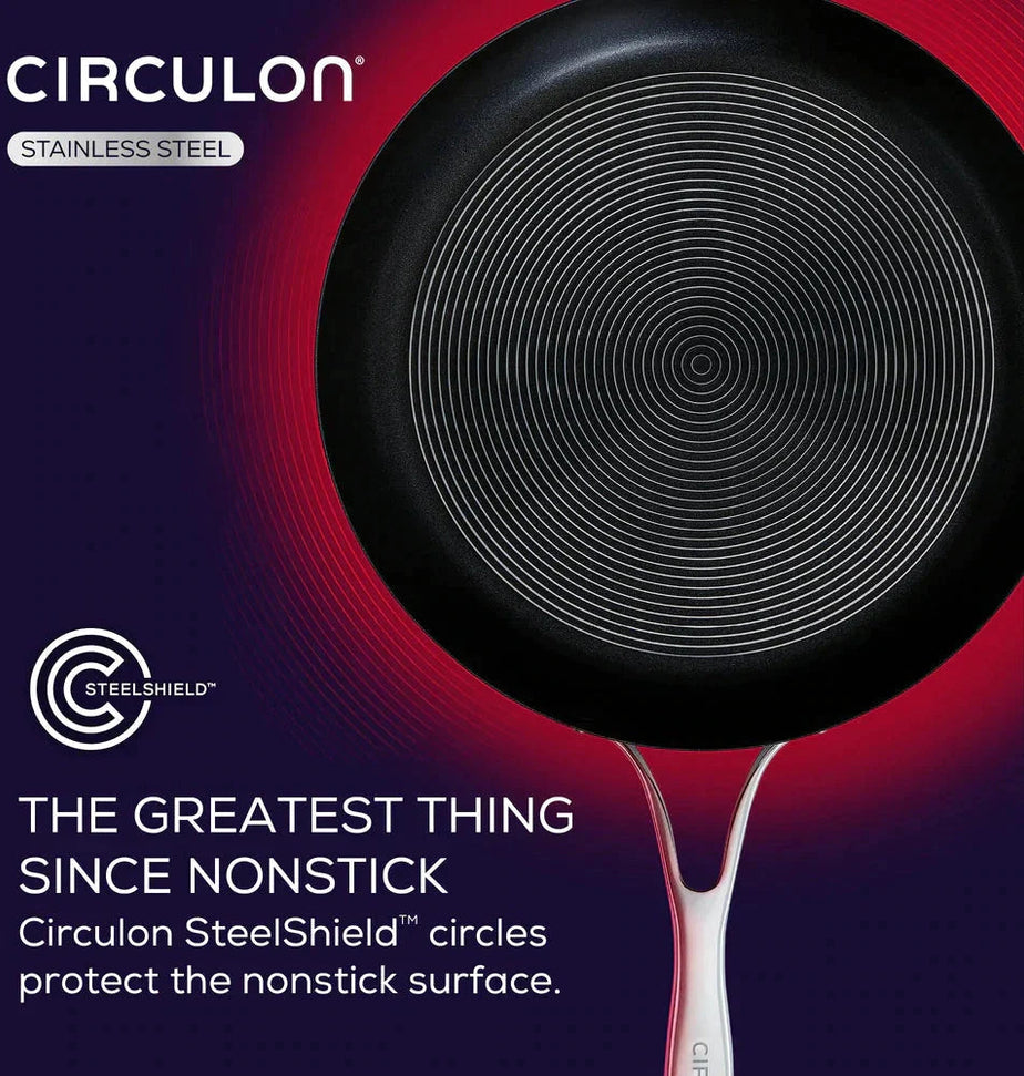 Circulon - Pack of 2 SteelShield S-Series Nonstick Fry Pan Set - 70052-TF05