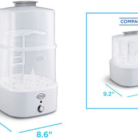 Clorox - 2-Tier Electric Steam Sanitizer for Kitchen Utensils, Bathroom Accessories and Brushes - 86900