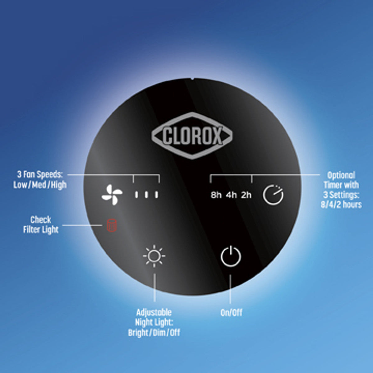 Clorox - Tabletop True HEPA Air Purifier - 11020
