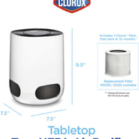 Clorox - Tabletop True HEPA Air Purifier - 11020