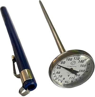 Comark - 1" Stainless Steel Calibratable Dial Thermometer with 12 Holes Cardboard and Display Box - T220A