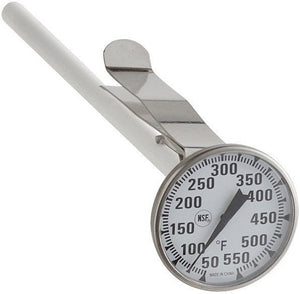Comark - 1.75" Pocket Probe Dial Thermometer (50 to 550°F) with 8" Stem Clip - T550/38A