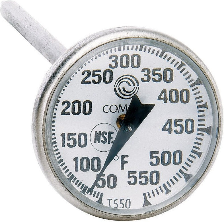 Comark - 1.75" Pocket Probe Dial Thermometer (50 to 550°F) with 8" Stem - T550/38