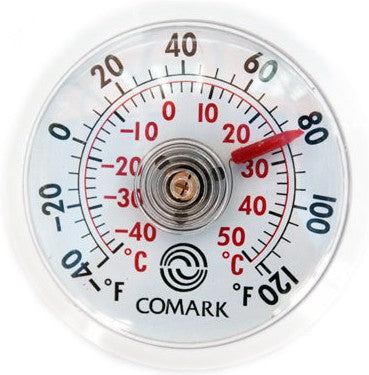 Comark - 2" Round Indoor/Outdoor Stick-On Thermometer - UTL140