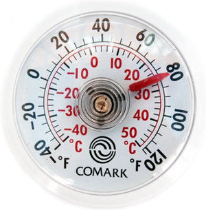 Comark - 2" Round Indoor/Outdoor Stick-On Thermometer - UTL140