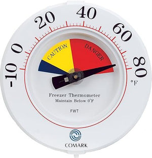 Comark - 6" Freezer Wall Thermometer, Wall Bracket - FWT