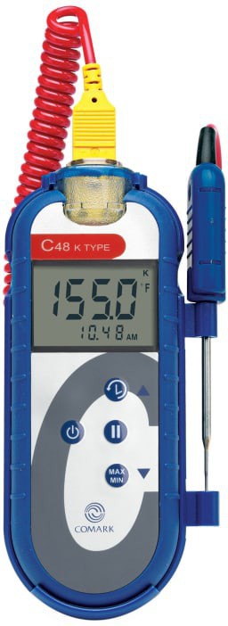 Comark - Digital Food Thermometer, Wall Stand and Probe Kit - C48/P15