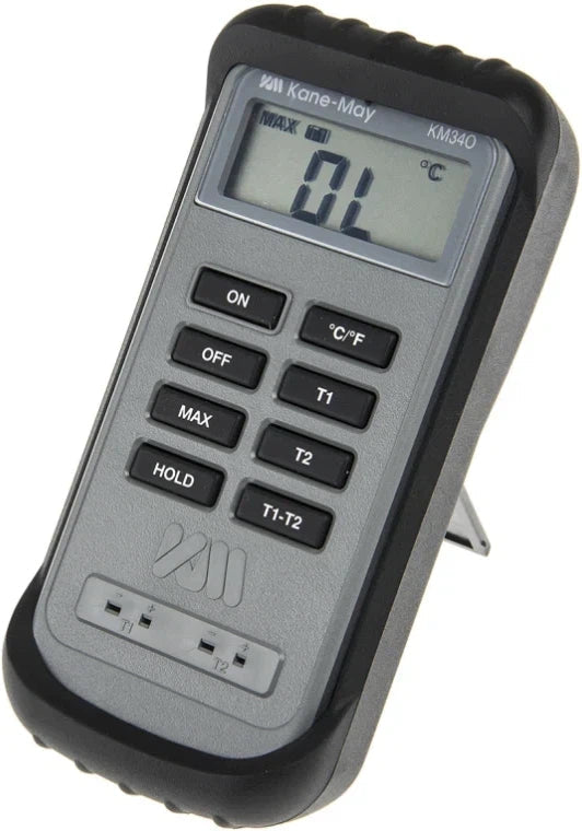 Comark - Digital Type K Thermometer with Dual Input and RS Calibration - KM340 (Pre-Order Now, ETA 3-4 Weeks)
