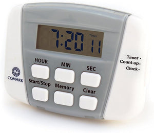 Comark - Pocket Electronic Timer with Clock and Memory, Display Package - UTL882
