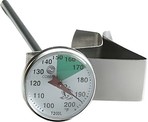 Comark - Stainless Steel 1" Dial Thermometer Short Clip - 11075