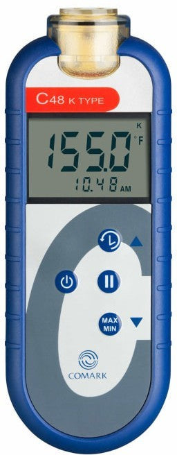 Comark - Type K Thermocouple Thermometer Kit with 3 Probes, Wall-Mount Bracket / Stand, and Hard Carry Case - C48/P9 (Pre-Order Now, ETA 3-4 Weeks)