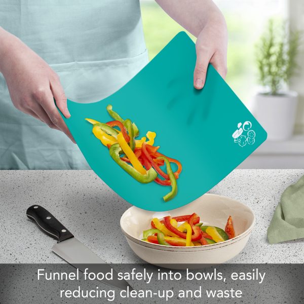 Conimar - 11.5" x 15" Chop Chop Assorted Coloured Flex Mat, Pack of 4 - CO74164