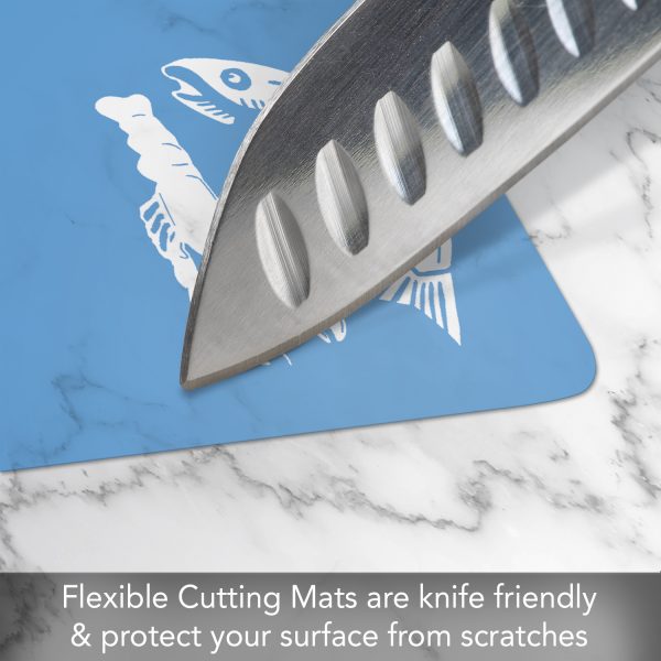 Conimar - 11.5" x 15" Chop Chop Assorted Coloured Flex Mat, Pack of 4 - CO74164