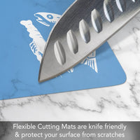 Conimar - 11.5" x 15" Chop Chop Assorted Coloured Flex Mat, Pack of 4 - CO74164